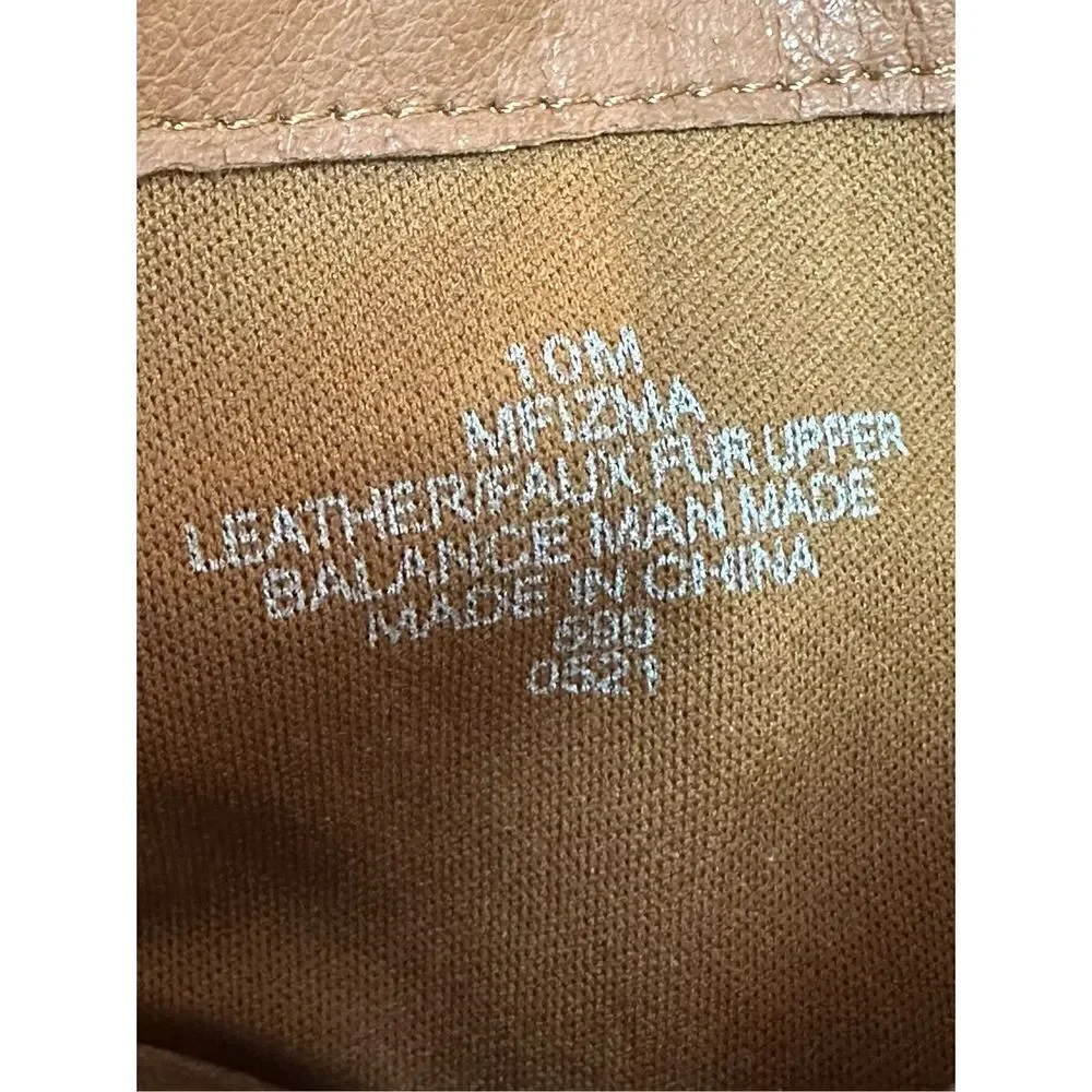 MARC FISHER size 10 IZMA Shearling Hiker Boots Booties Shoes